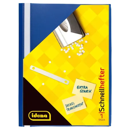 Idena Schnellhefter, DIN A4, 1 Stück, aus PP-Folie, extra stark, blau