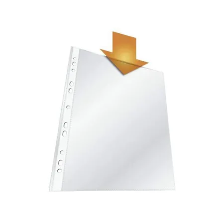 Durable 265219 Prospekthülle mit Universallochung, A4, transparent, oben offen, 40 Stück