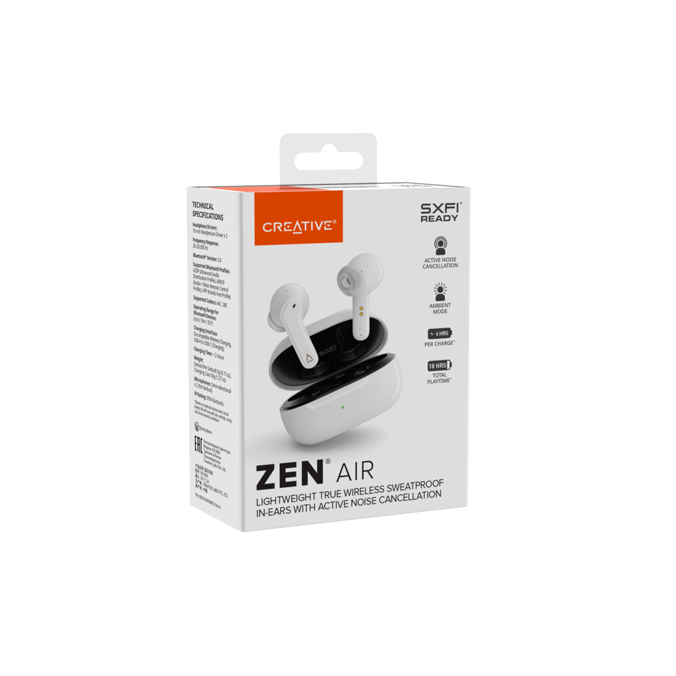 Creative - Zen Air TWS In-Ear ANC, Hvid