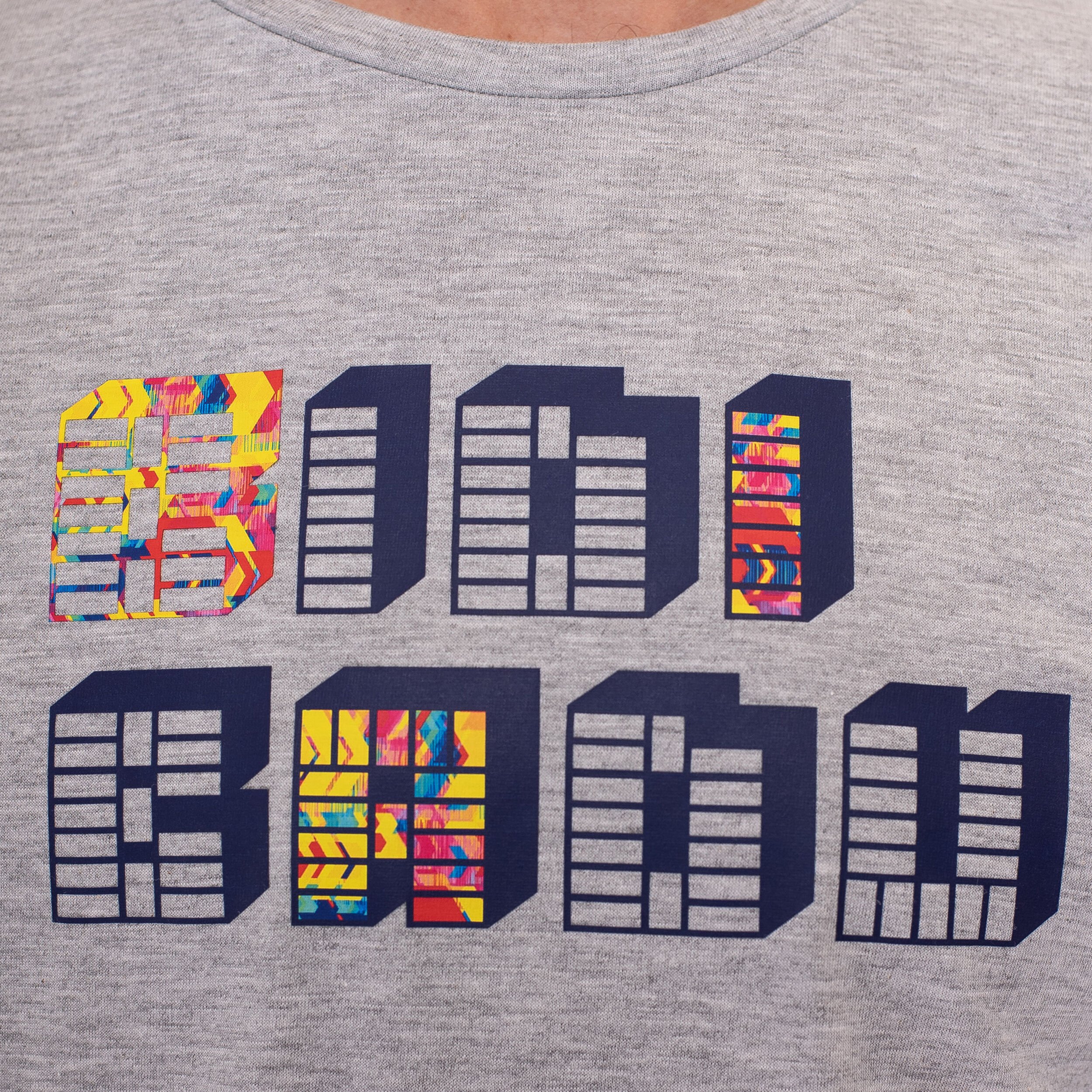 BIDI BADU Wild Arts Chill T-shirt Hommes - Gris , Multicouleur