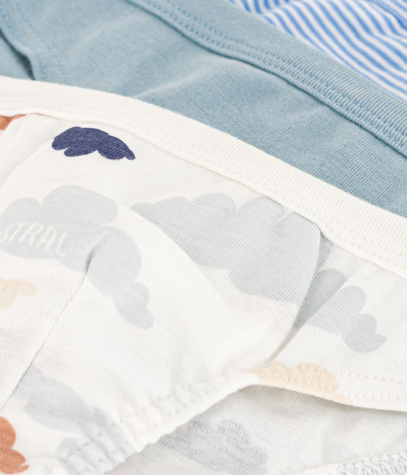 Lot de 3 slips nuages en coton petit garçon