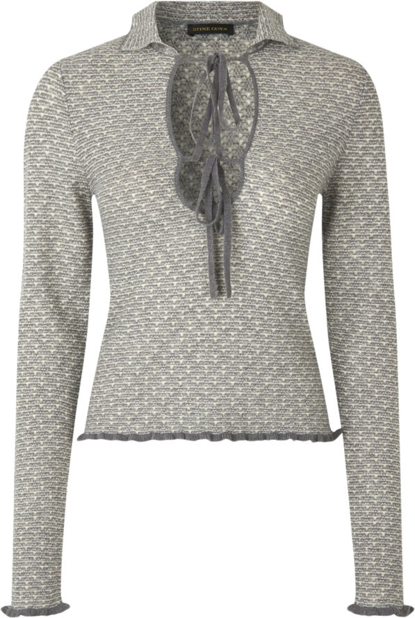 Stine Goya Mikana, 1859 Fluffy Light Knit Grey stone