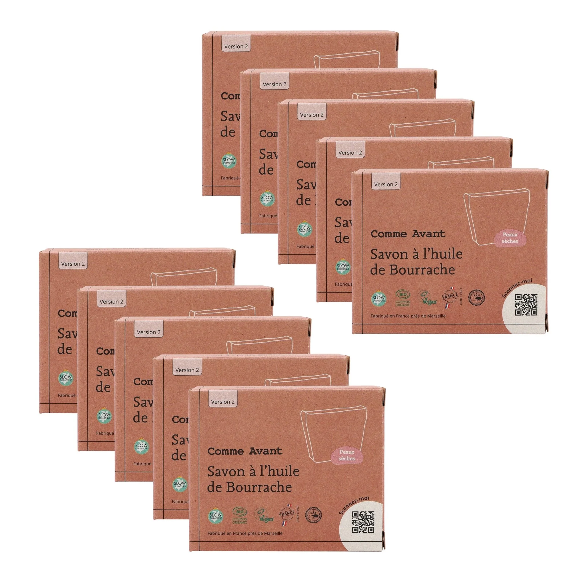 Savon à l'huile de bourrache - Version 2 - 1 savon - 100g / Sans