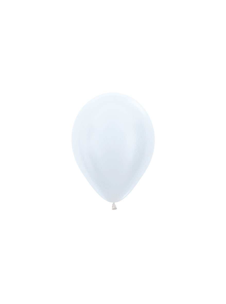 Ballonnen Pearl White 12cm 50st
