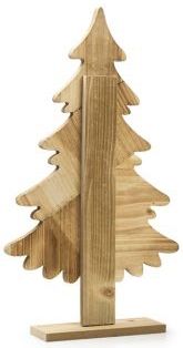 House of Seasons - Houten Kerstboom - Bruin - 29 x 7 x 50 cm