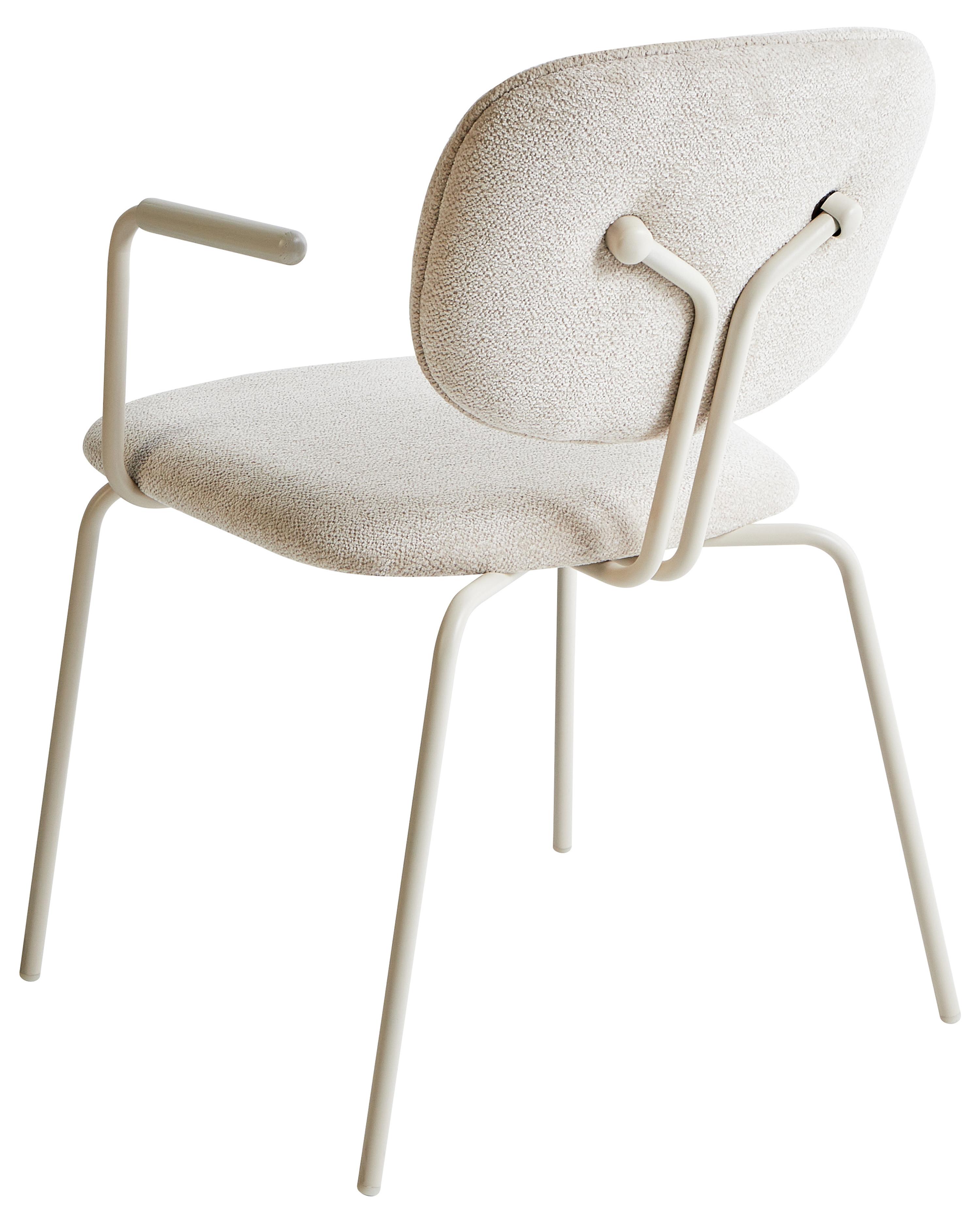 Set van 2 eetkamerstoelen CARILLE Chenille Lichtbeige