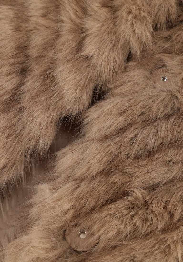 beige stand studio faux fur jas wynther coat