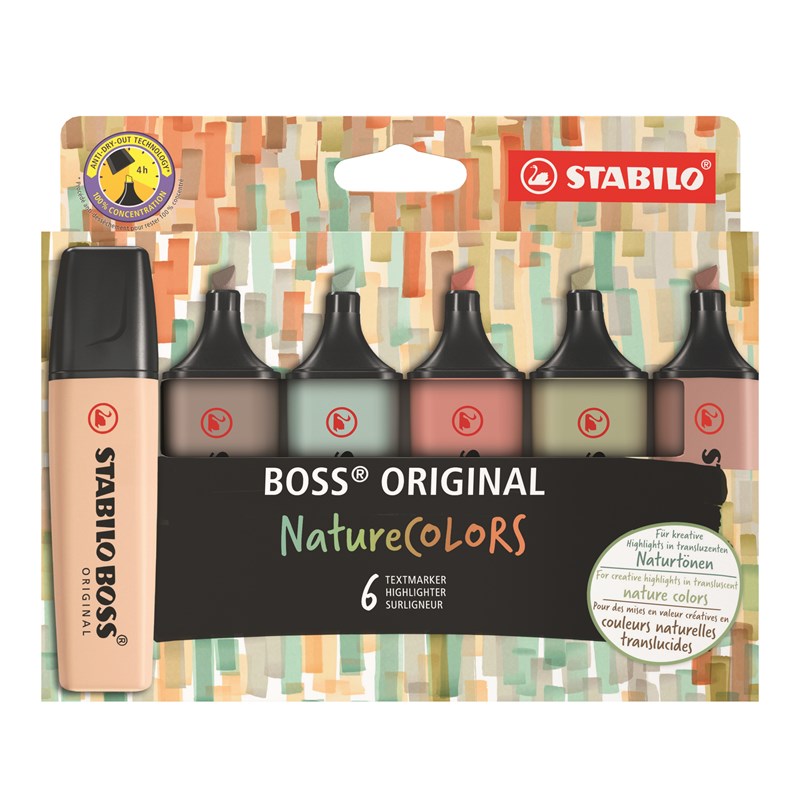 STABILO<br>Highlighter Boss Nature 6 stk