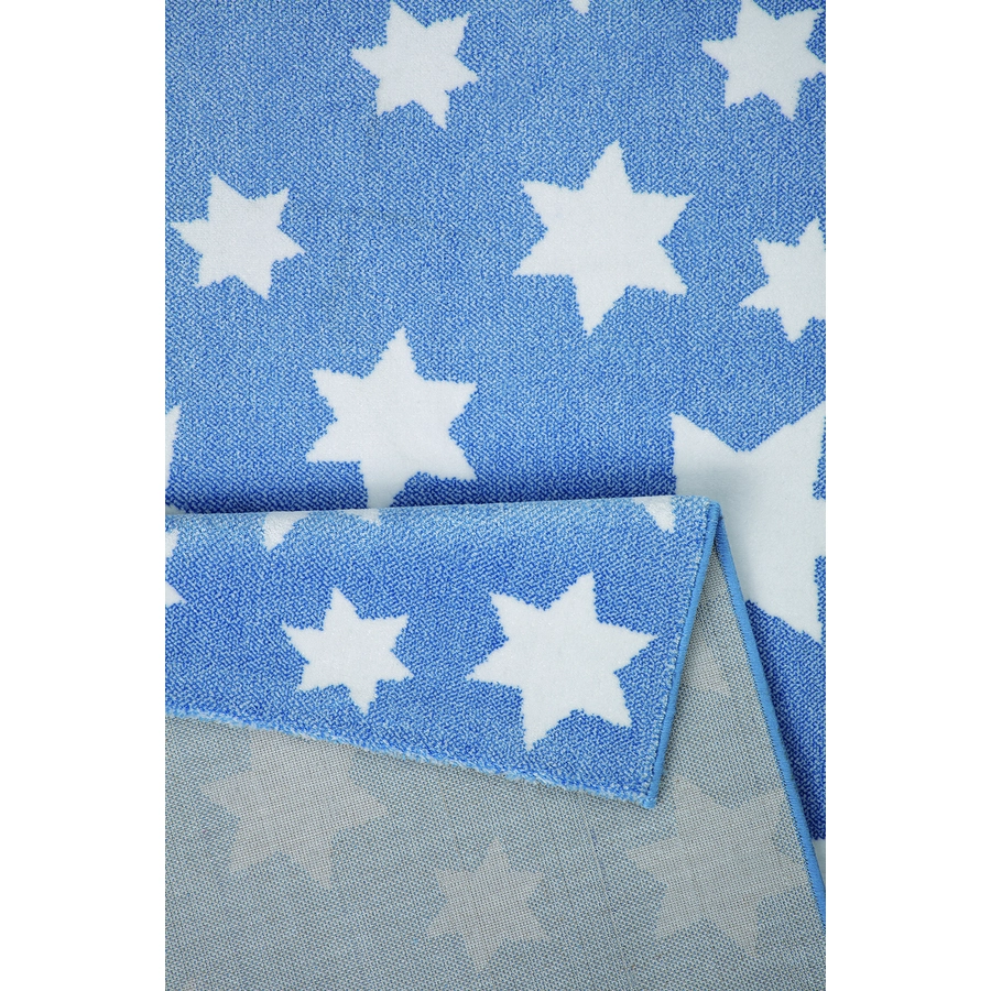 Wecon home Kinderteppich Jeans Star blau