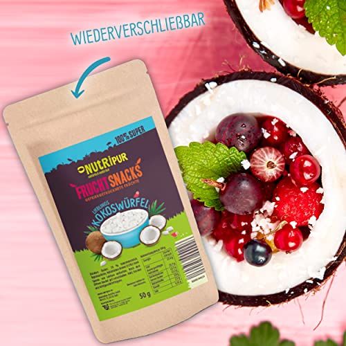 NutriPur gefriergetrocknete Kokoswürfel
