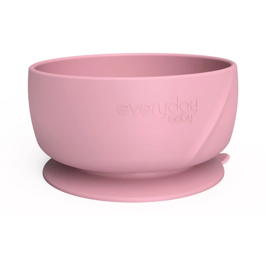everyday® baby Silikon Esslernschüssel mit Saugfuß, purple rose