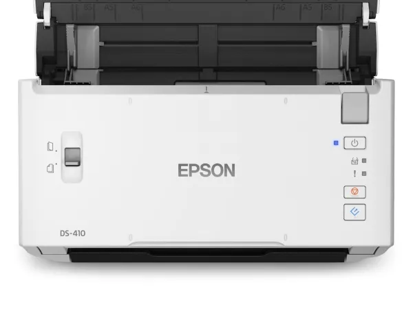 Epson WorkForce DS-410 - Dokumentscanner - Contact Image Sensor (CIS) - Duplex - A4 - 600 dpi x 600 dpi - op til 26 ppm (mono) / op til 26 ppm (farve) - ADF (50 ark) - op til 3000 scanninger pr. dag - USB 2.0