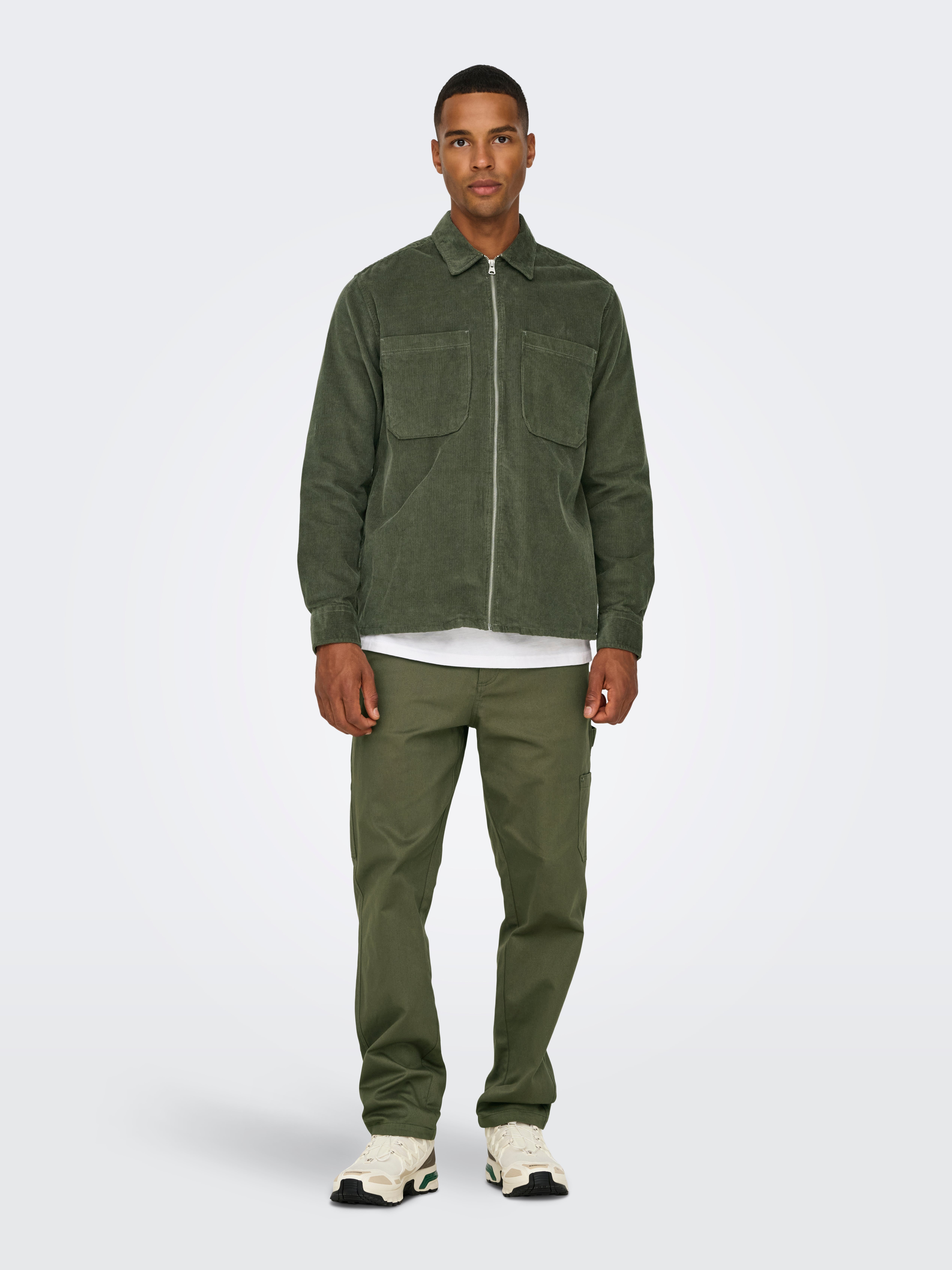 ONSEDGE Gerade geschnitten Hose Olive Night