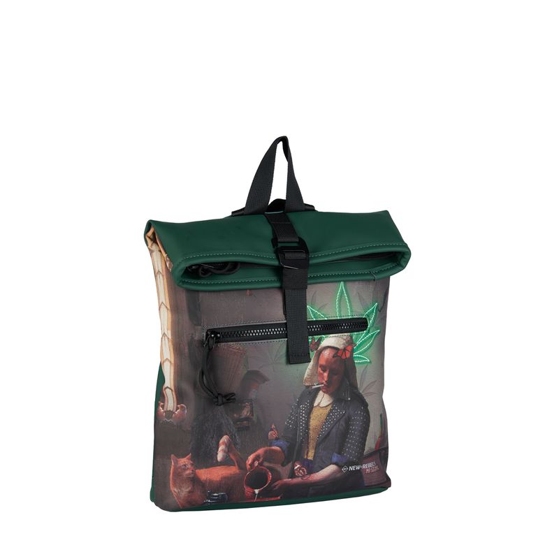 New Rebels Mart Art Los Angeles Rolltop Backpack Mini Milkmaid