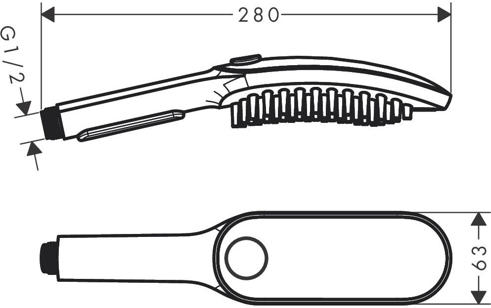 Handbrause DogShower, Weiss mattHundebrause im ergonomischen Design