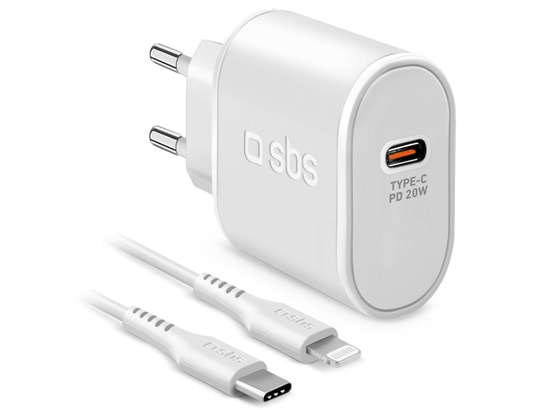SBS - Chargeur secteur 20W USB-C vers Lightning