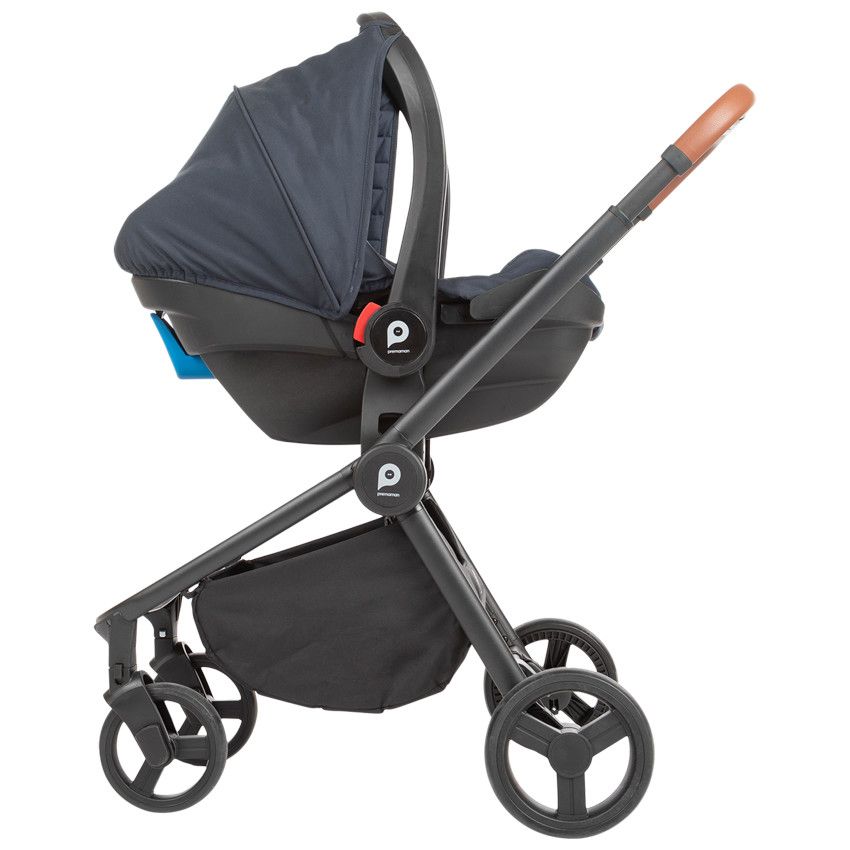 Poussette trio Tessa - Bleu marine - Ecru