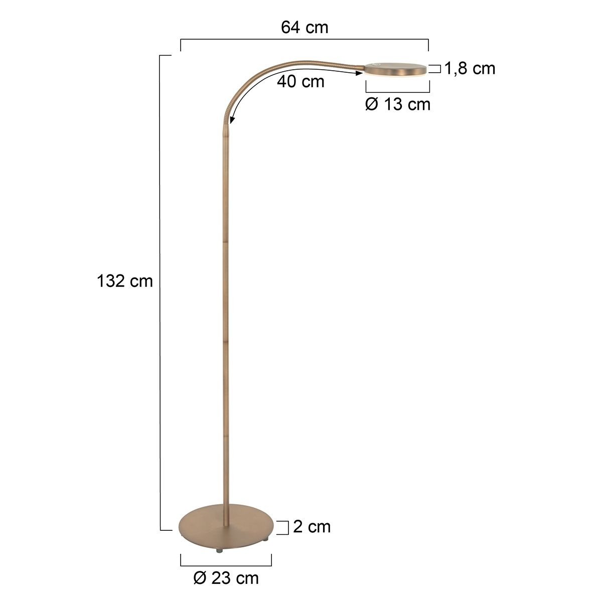 Mexlite Vloerlamp Platu 3351BR Brons