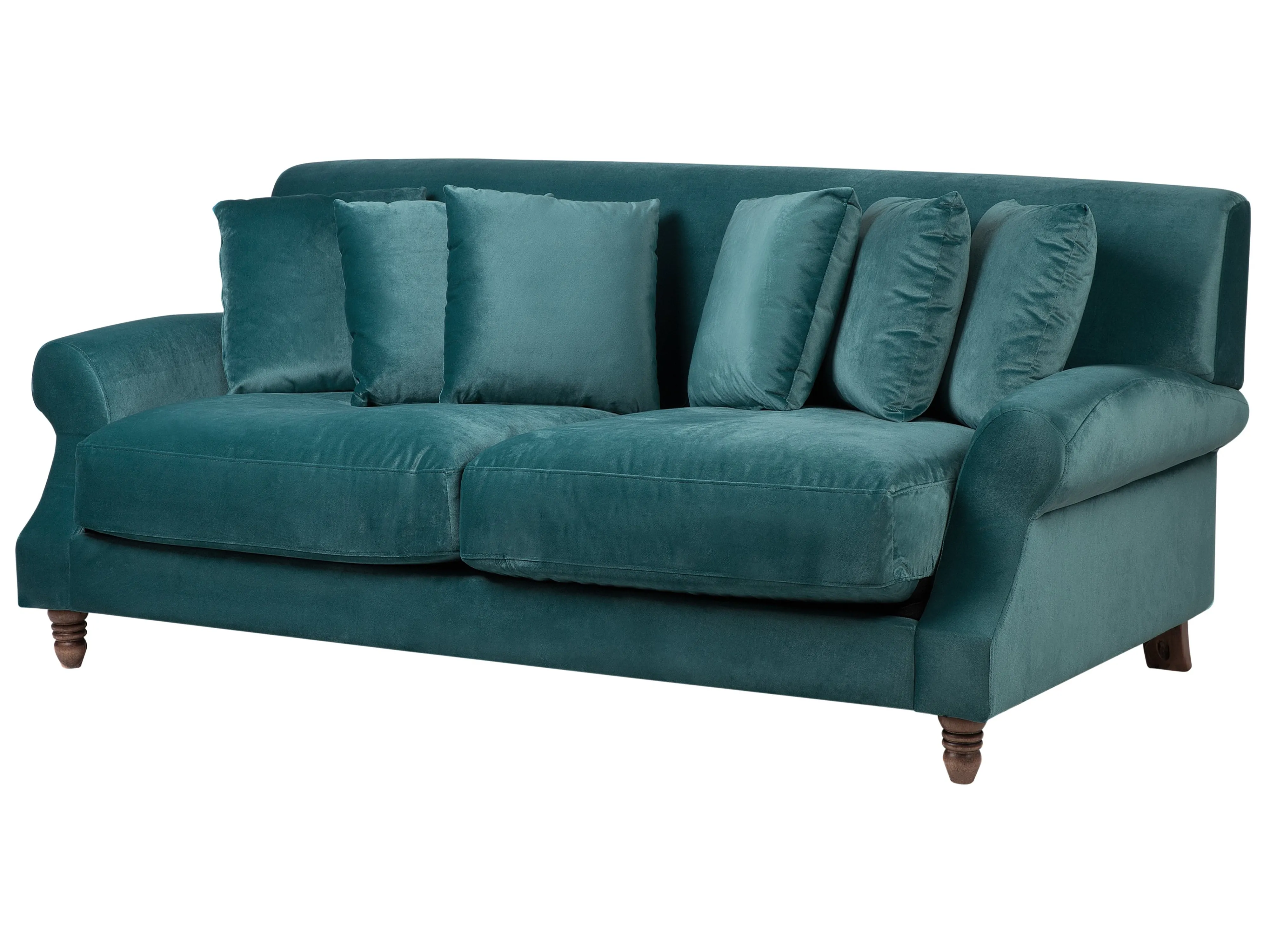 Bank 2-zits EIKE Fluweel Groenblauw
