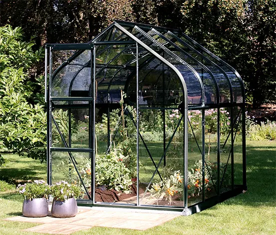 Vitavia Gewächshaus »Orion 5000«, Einscheibensicherheitsglas, schwarz