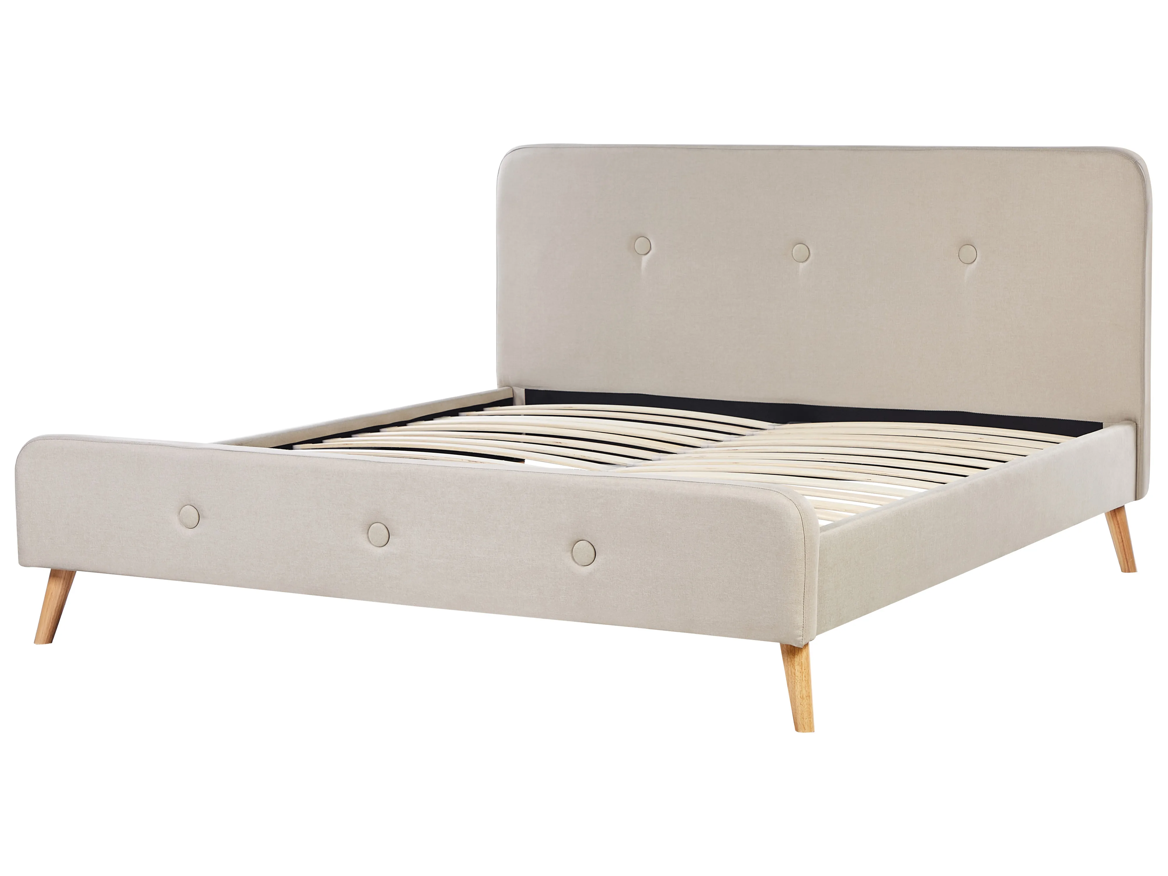 Bed Kunstlinnen RENNES 180 x 200 cm Lichtbeige