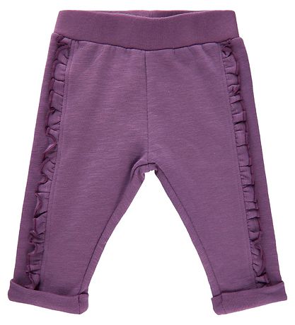 Minymo Sweatpants - Grape Jam m. Fl?ser