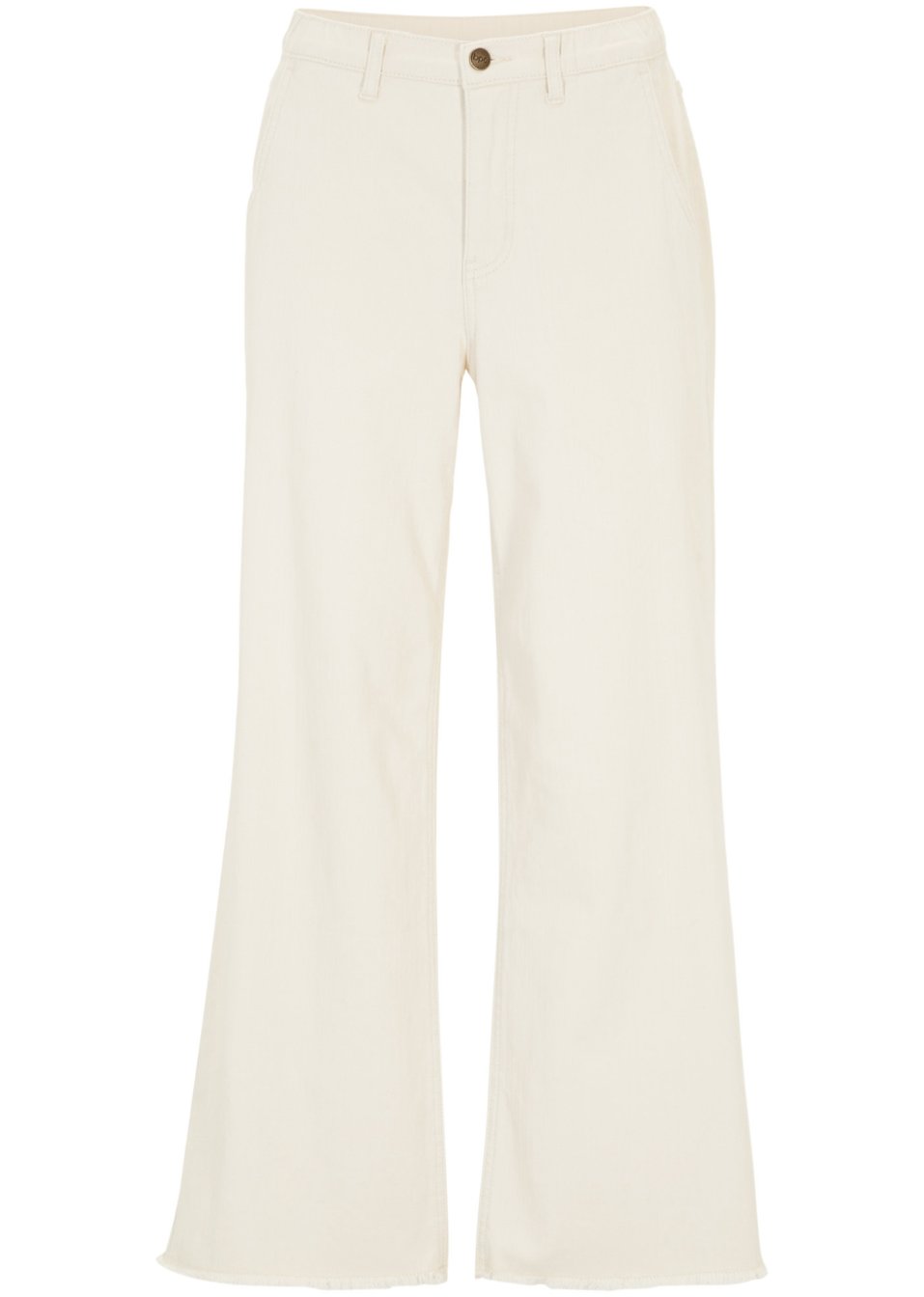 Pantalon large en twill avec taille confortable
