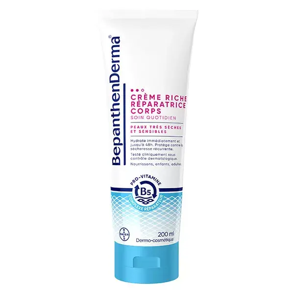 BepanthenDerma® Creme Corporal Reparador Rico para Pele Seca e Sensível 200ml