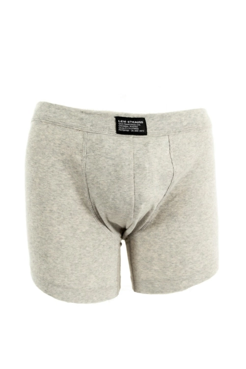 calecons et slips levi's® rib boxer brief 2p 002 light grey mélange / black