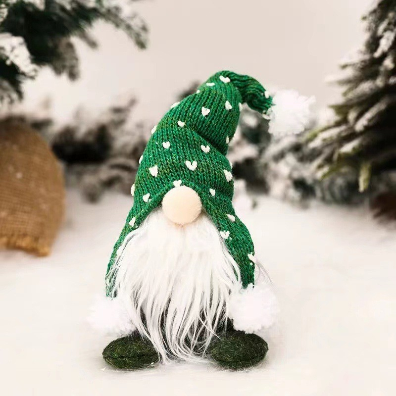(27x10cm) Weihnachts Wichtel Home Deko Schwedischer Plüsch Zwerg - Grün
