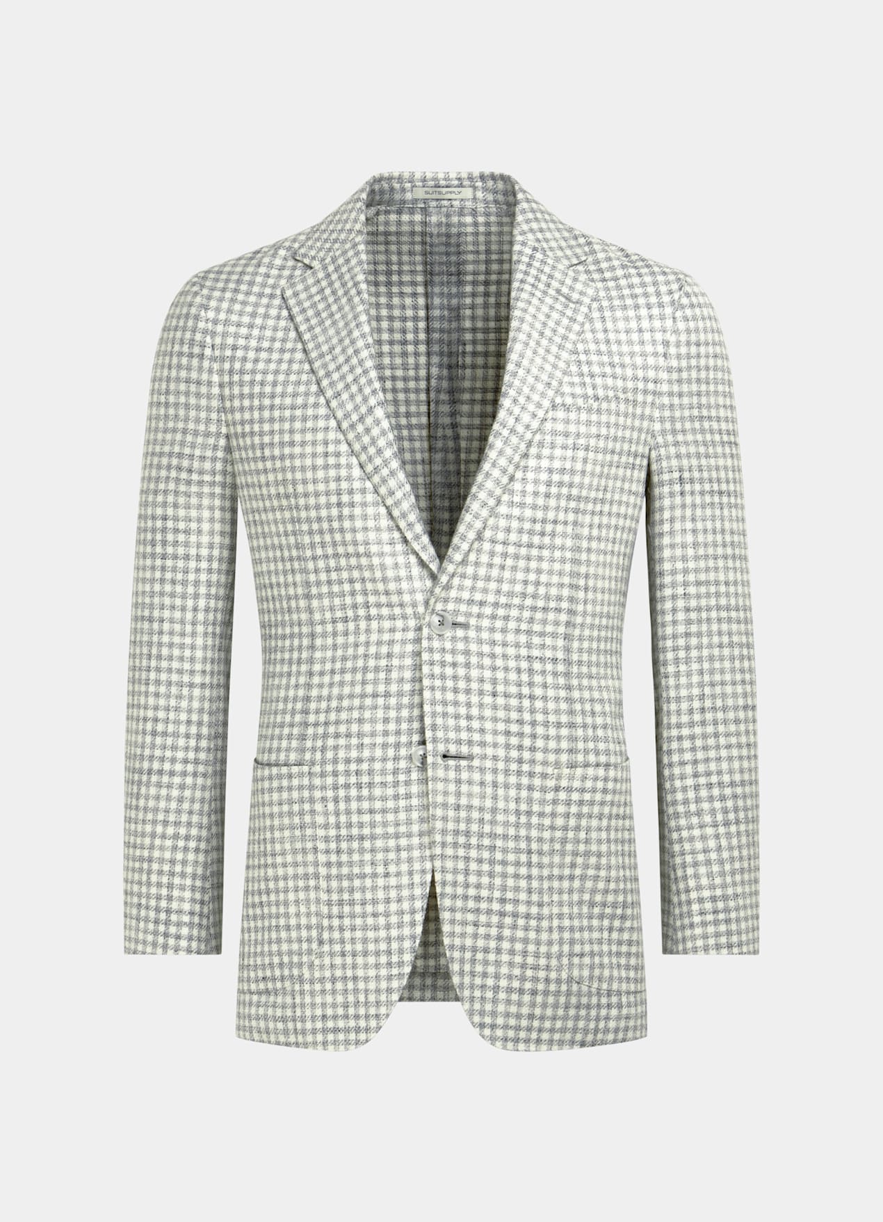 Blazer Havana coupe Tailored gris clair à carreaux