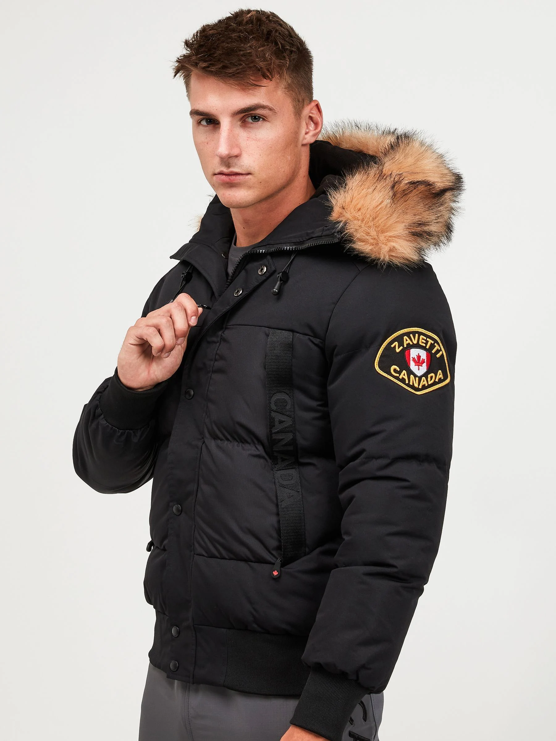 Jet black - Zavetti Canada Aylmer bomberjack voor heren