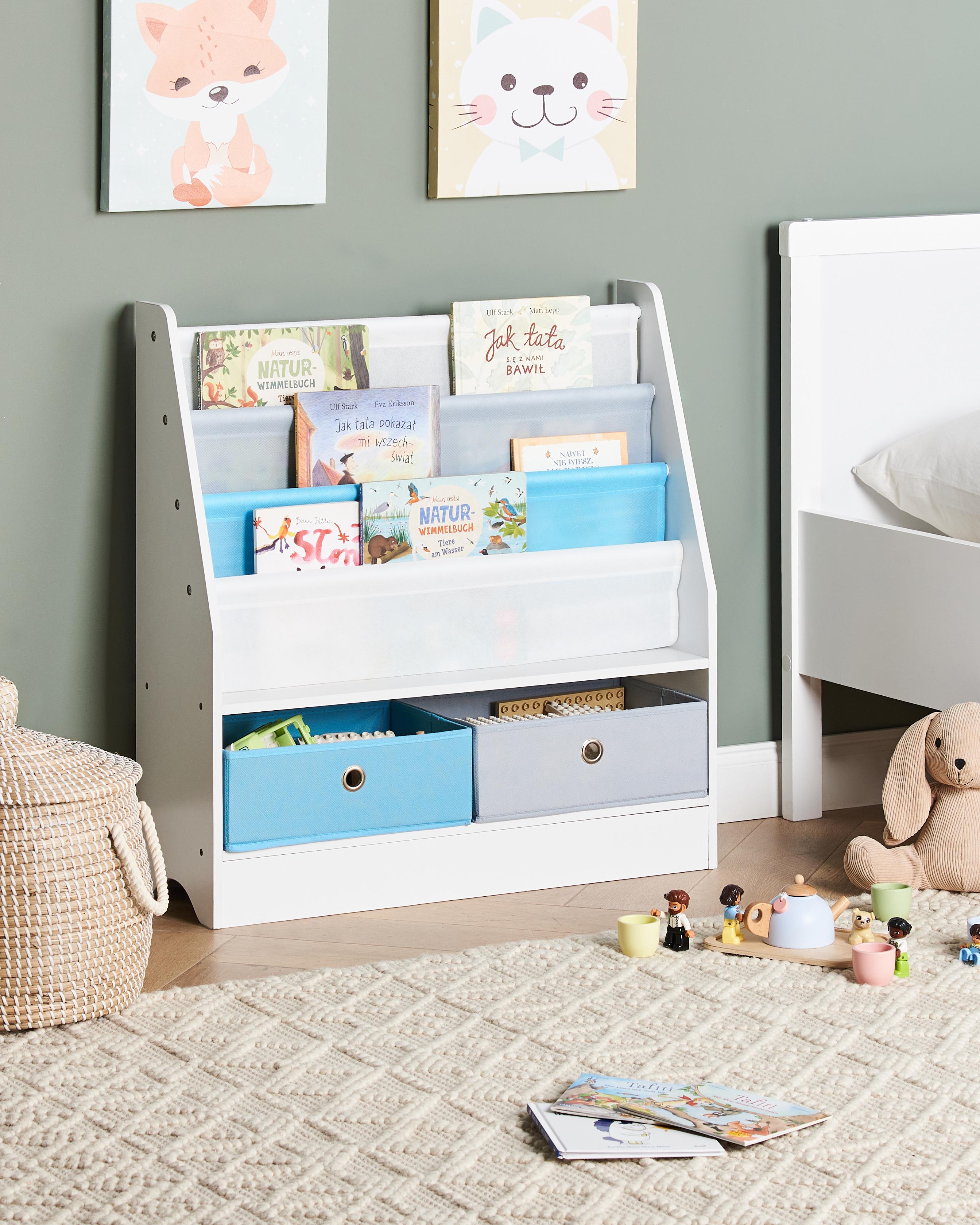 Boekenkast met 3 planken TUMBY 74 cm Wit