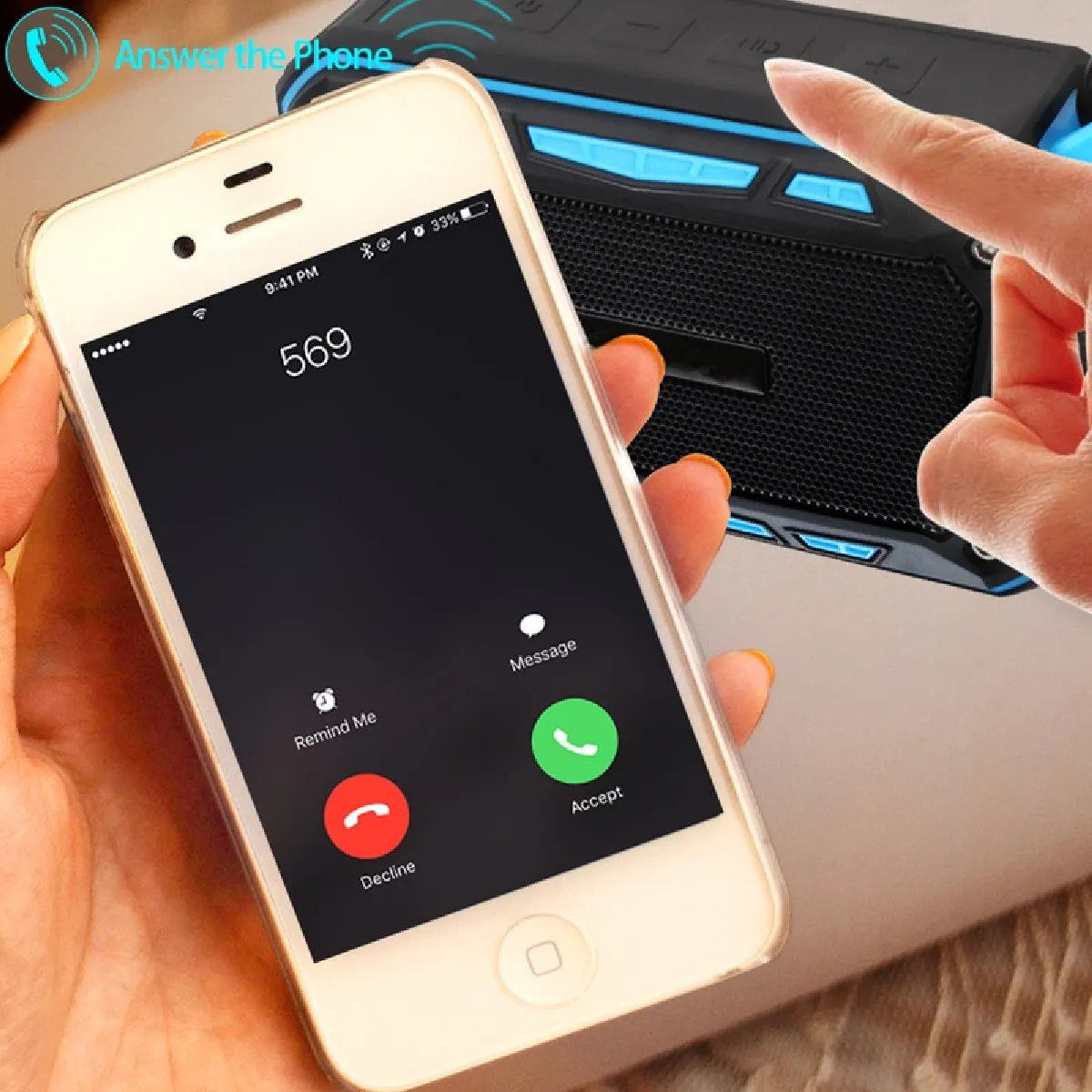 Universal Haut-parleur Bluetooth étanche - Bleu