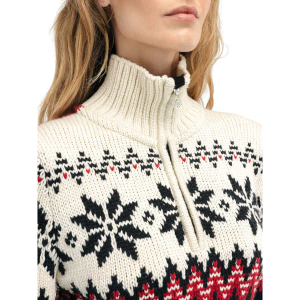 Pull DALE OF NORWAY MYKING SWEATER BLACK/OFF WHITE/RASPBERRY