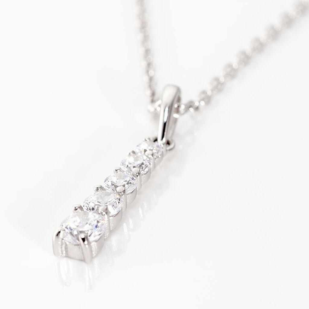 Collier Henriet Argent Blanc Oxyde De Zirconium