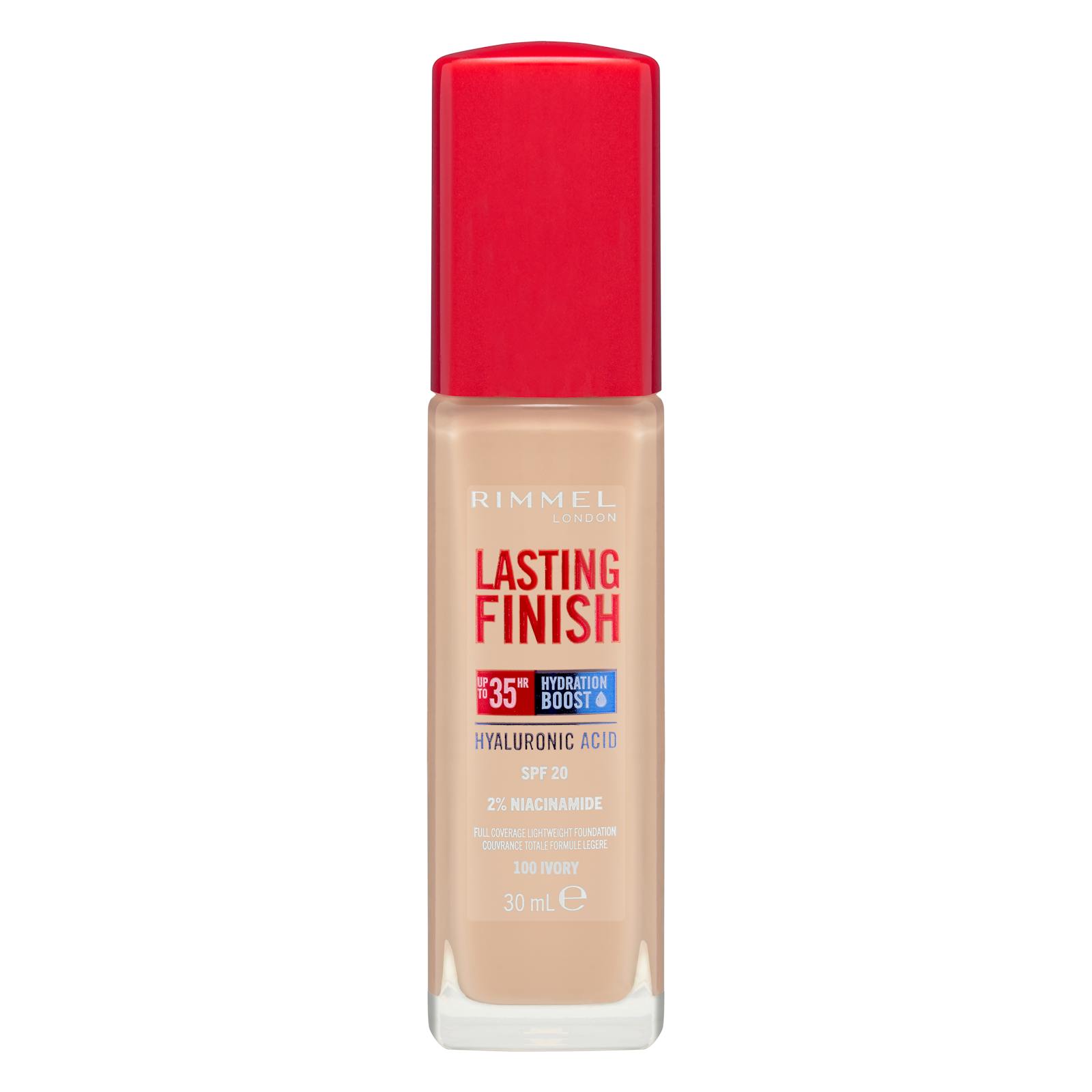 Fond de teint fluide Lasting Finish Rimmel London 100 Ivory