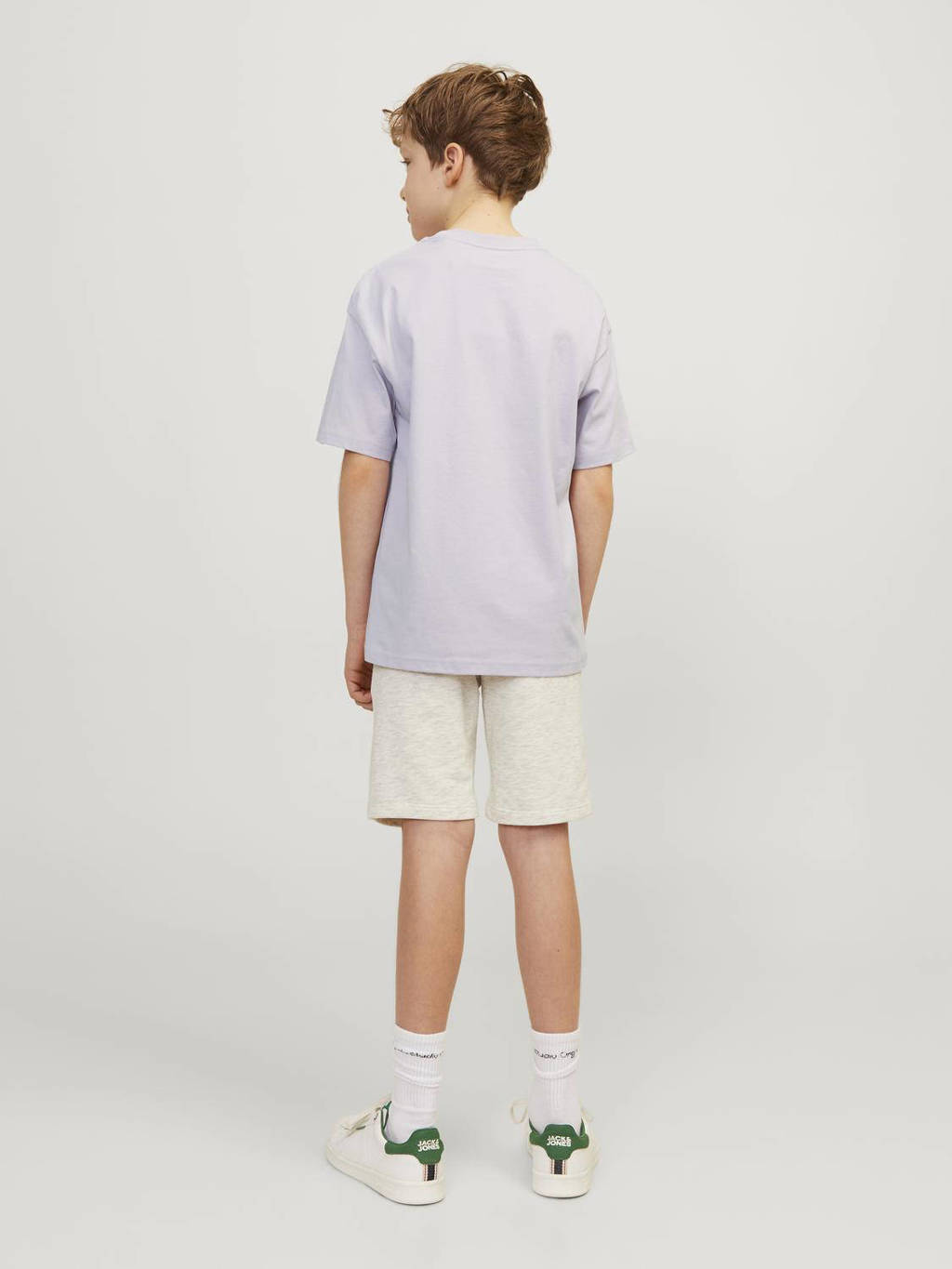 JACK & JONES T-shirt KORVESTERBRO met tekst lila