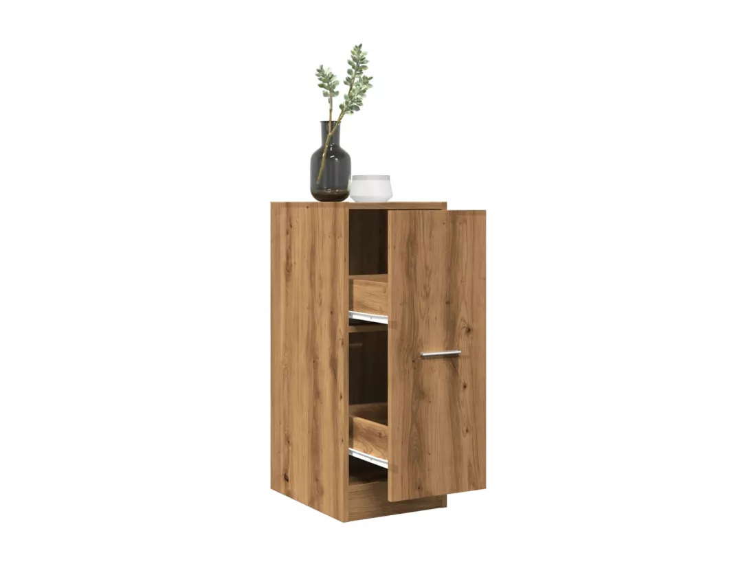 Armoire d'apothicaire chêne artisanal bois d'ingénierie