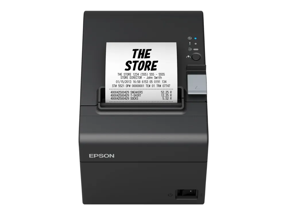 Epson TM T20III - Kvitteringsprinter - termisk linje - Rulle (7,95 cm) - 203 x 203 dpi - op til 250 mm/sek. - LAN - skærer - sort