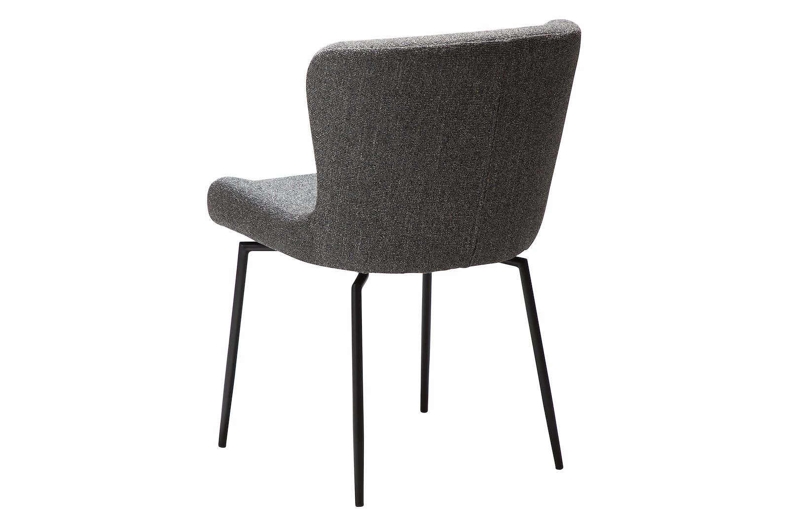 Glam spisestol Med sving og autoretur. Tekstil Bouclé Pebble Grå med sorte ben
