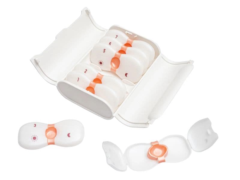 Pilbox Wochenpillenspender Moov (7 Tage) Weiss Moderne Medikamentenbox