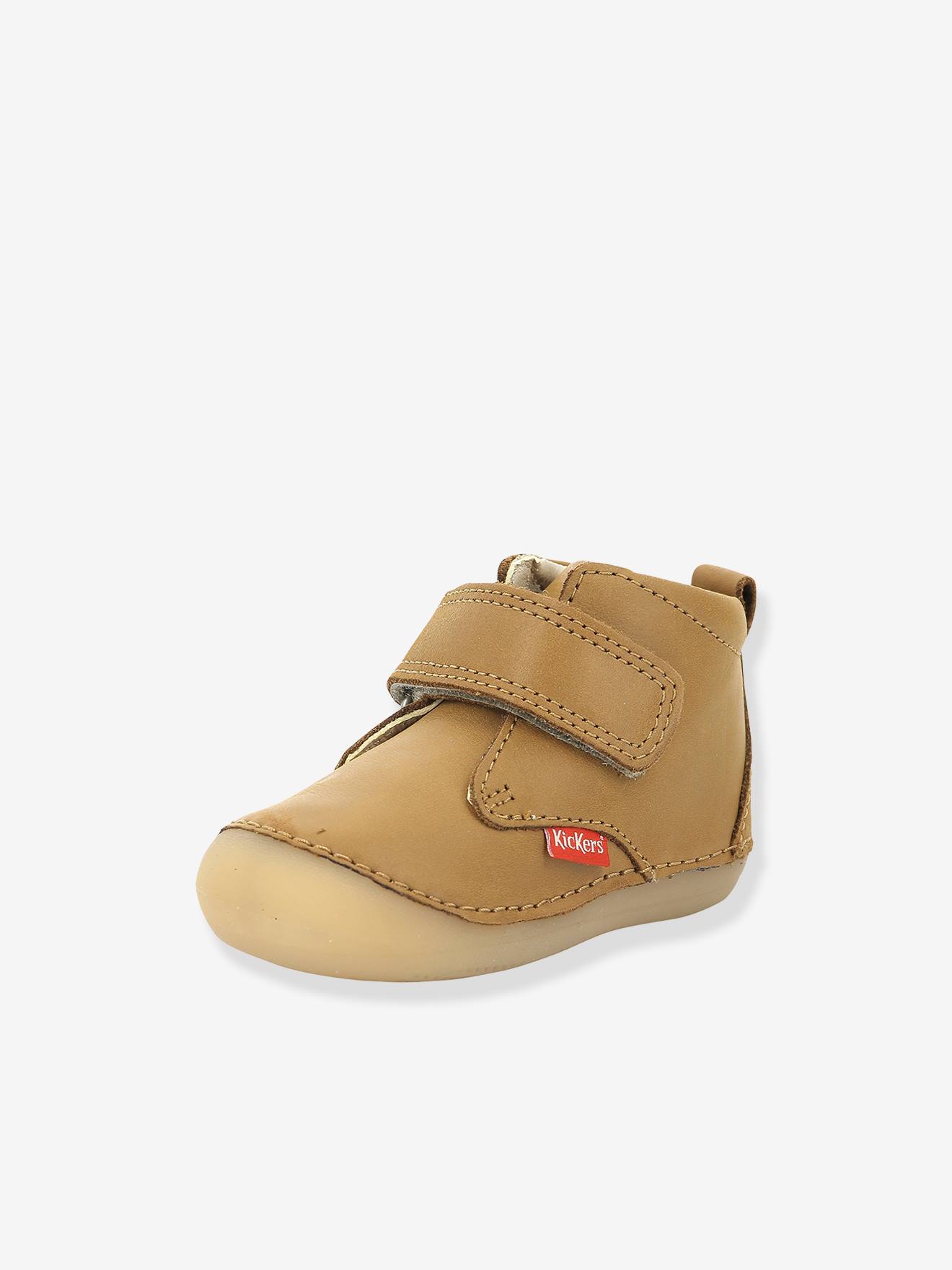 Sabio KICKERS® Botinhas de Couro para Bebê Primeiros Passos Tinta