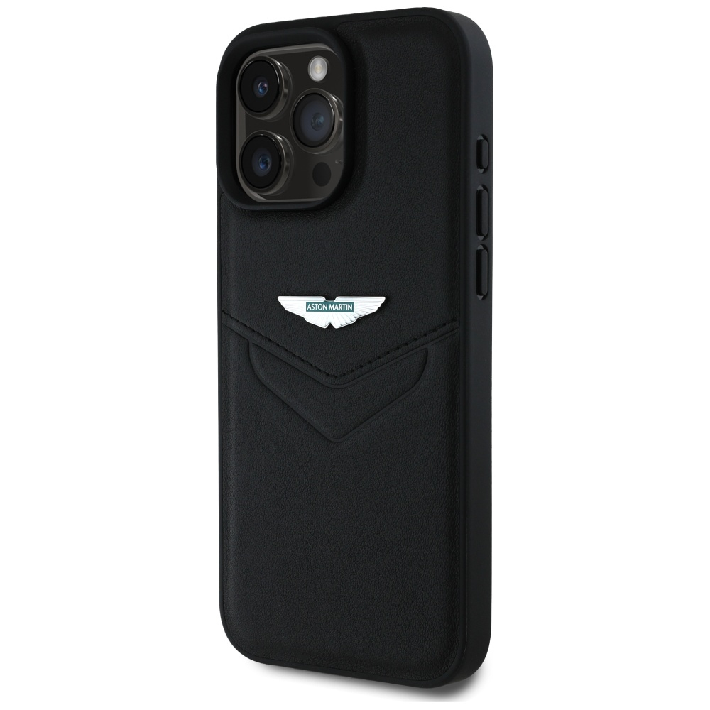 iPhone 16 Pro Max Leder Hardcase Hülle Victory Design (ASHCP16XPVIK) - Schwarz