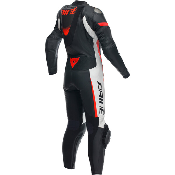Dainese - Combinaison femme Grobnik Lady perforée - 1 pièce Noir / Blanc / Rouge fluo