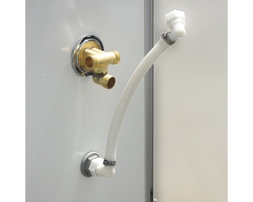 SCHULTE Kreta Express Plus complete douche-unit 89 x 89 x 202 cm, natuurlijk aluminium
