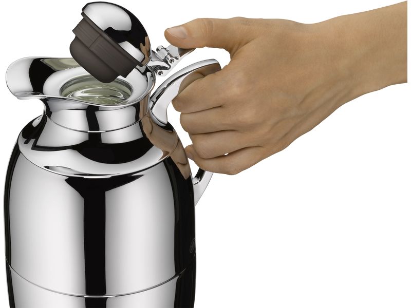 Alfi Thermoskanne Juwel 1000 ml, Silber Karaffe aus Edelstahl