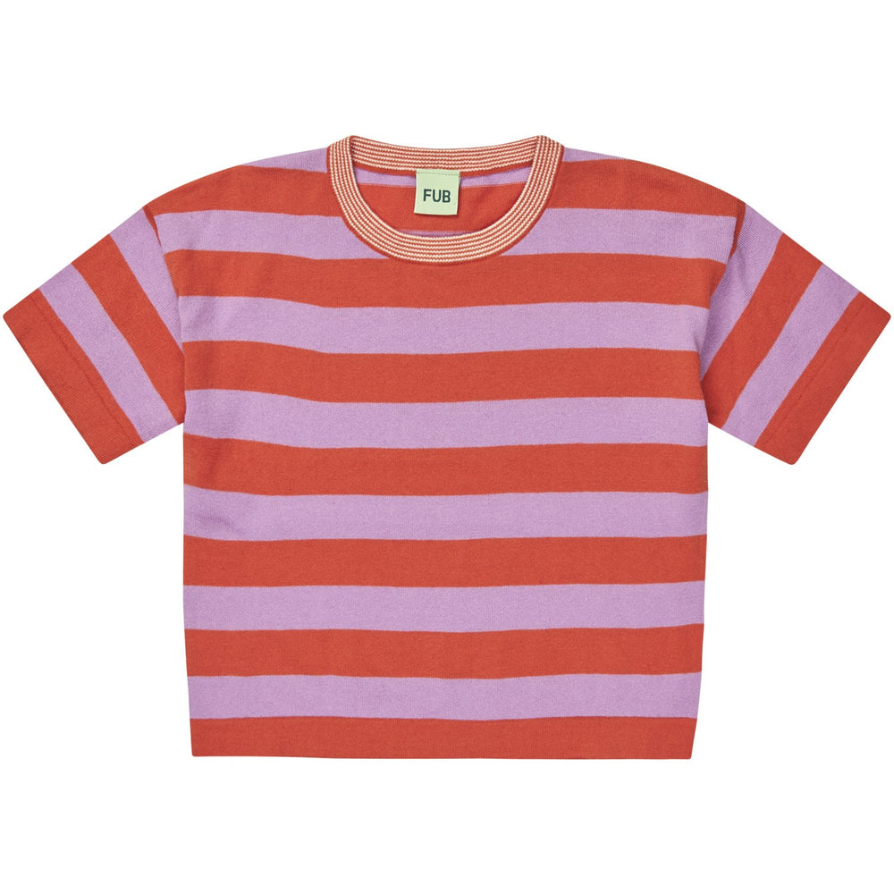 Køb FUB tangerine/orchid Striped T-shirt