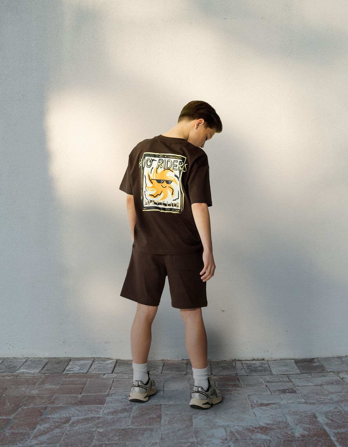 Riders Artwork T-shirt Donkerbruin