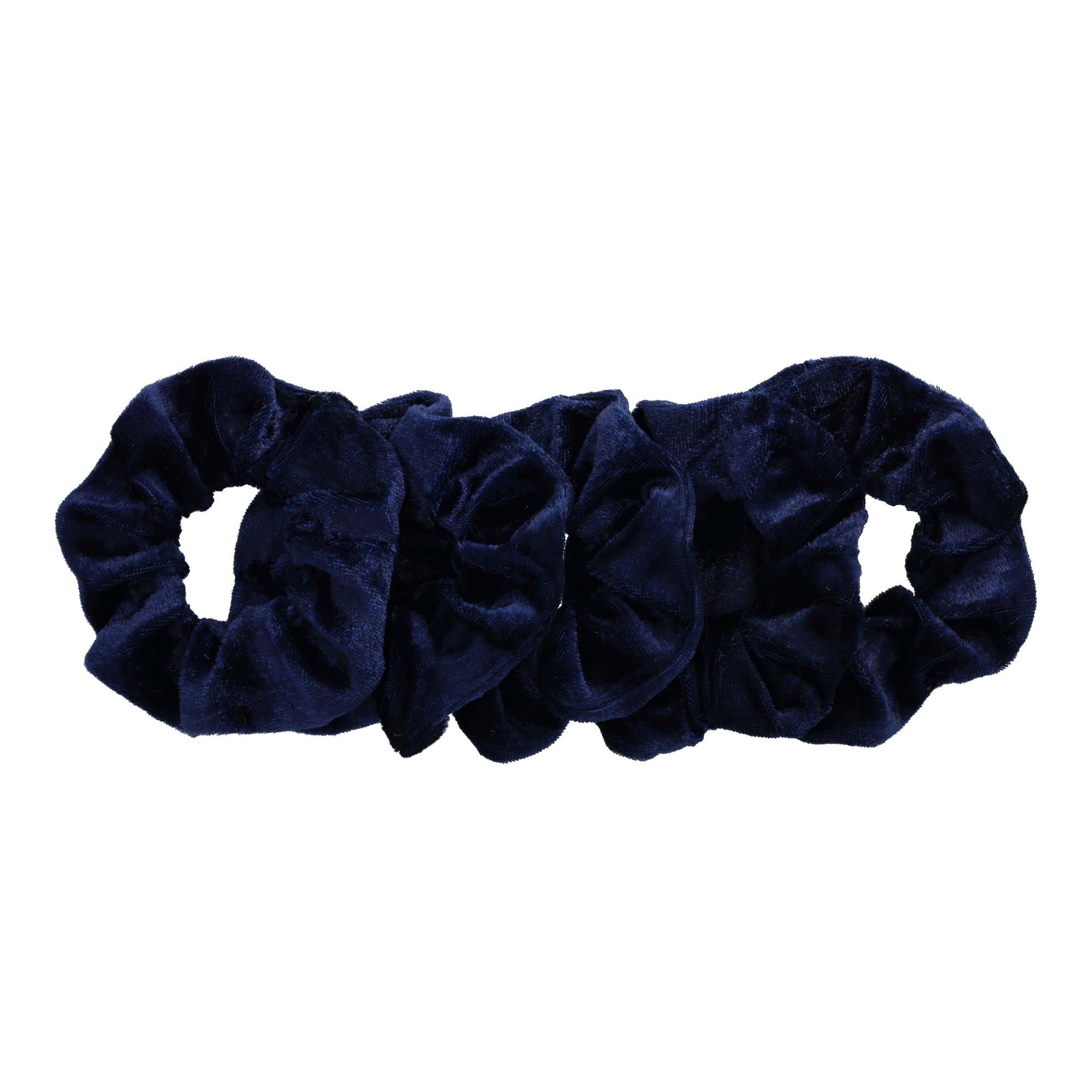 (5er Set) Scrunchies Elastisches Samt Haargummi Haarband - Dunkelblau